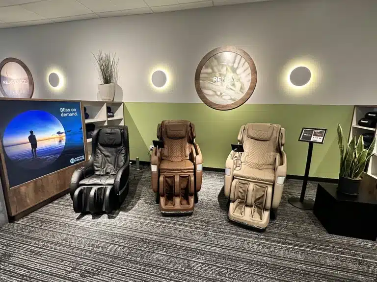 Image showing 3 massage chairs at the Furniture For Life store in Denver, Colorado.